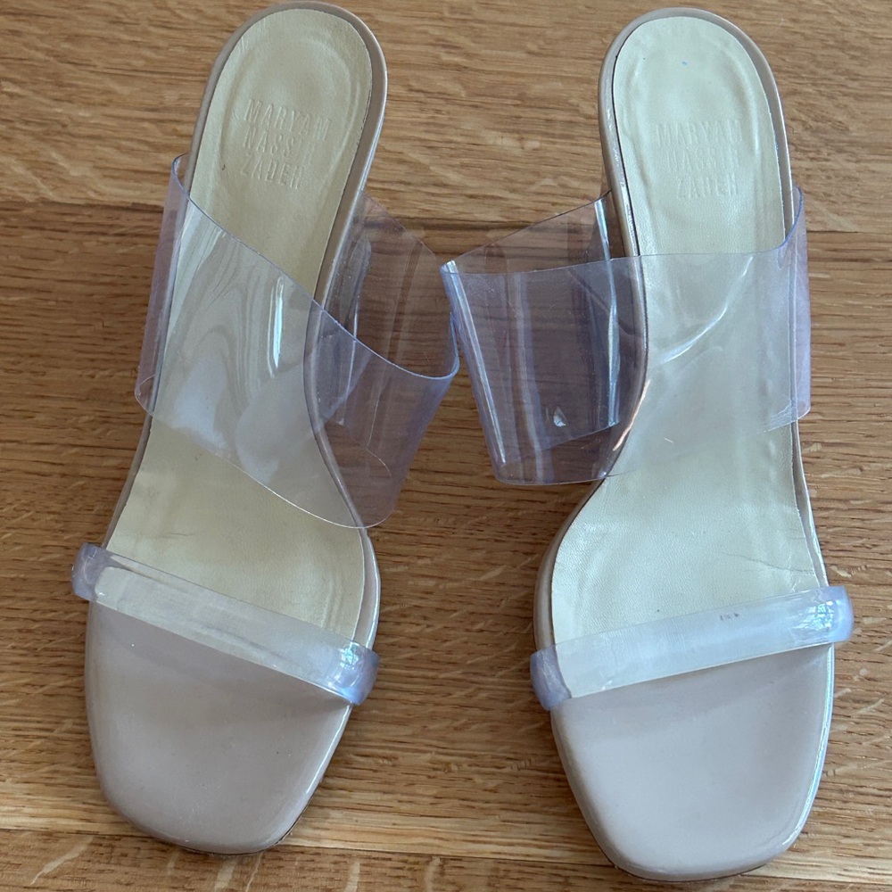 Maryam Nassir Zadeh Clear Olympia Wedge 37.5